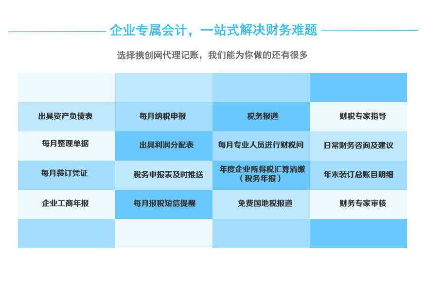 記賬報(bào)稅服務(wù)內(nèi)容